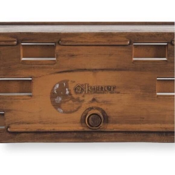 Vintage Desk Top Organizer MCM Lerner Molded Faux Carved Wood Letter Mail Bill - Picture 5 of 7